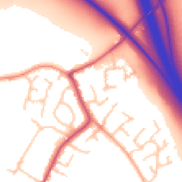 Daytime road noise heatmap for WV11 2AJ