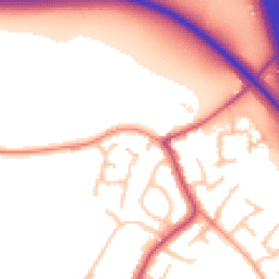 Daytime road noise heatmap for WV11 2BA