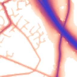 Daytime road noise heatmap for WV11 2DG