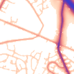 Daytime road noise heatmap for WV11 2DN