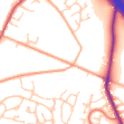 Daytime road noise heatmap for WV11 2DP