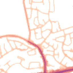 Daytime road noise heatmap for WV11 2EN