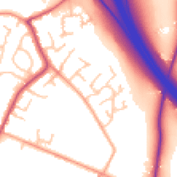 Daytime road noise heatmap for WV11 2JF