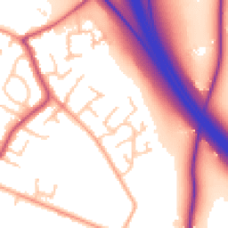 Daytime road noise heatmap for WV11 2JG