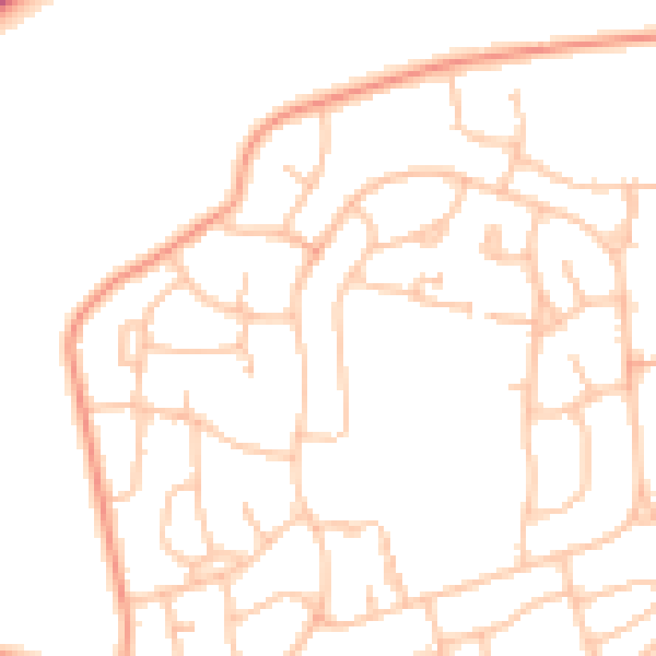 Daytime road noise heatmap for WV11 2JY