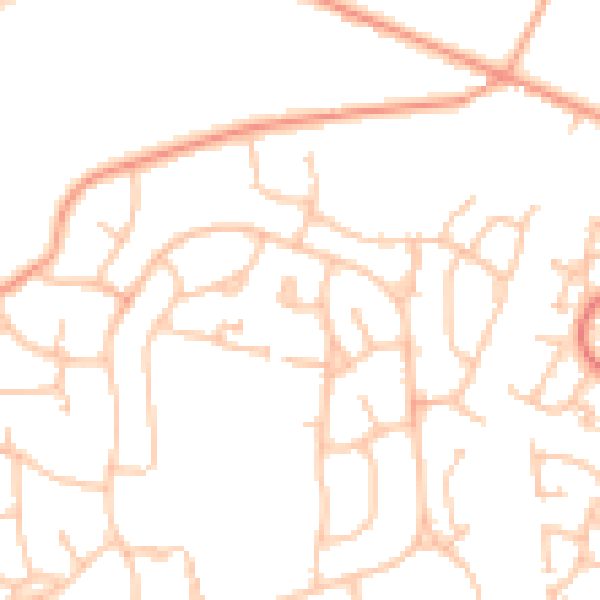 Daytime road noise heatmap for WV11 2NQ