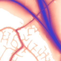 Daytime road noise heatmap for WV11 2SD