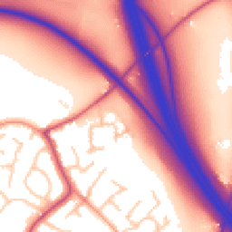 Daytime road noise heatmap for WV11 2SE