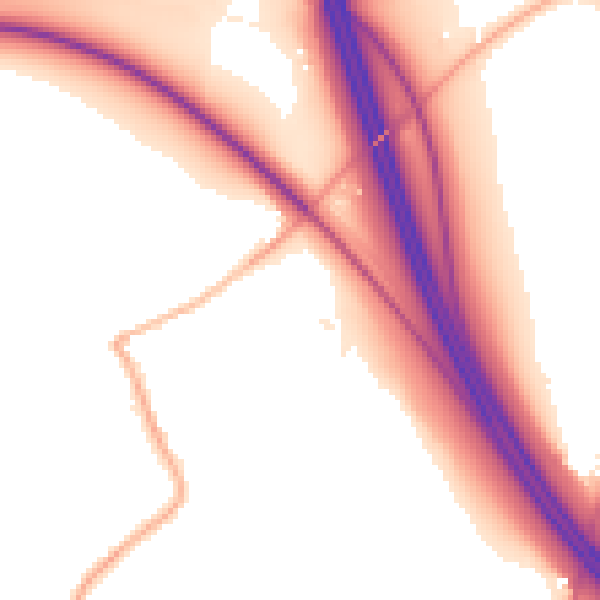 Night-time road noise heatmap for WV11 2SE