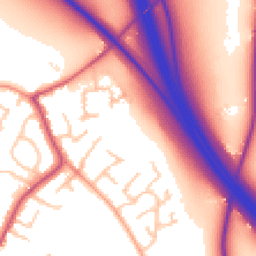Daytime road noise heatmap for WV11 2SG