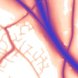 Daytime road noise heatmap for WV11 2SH