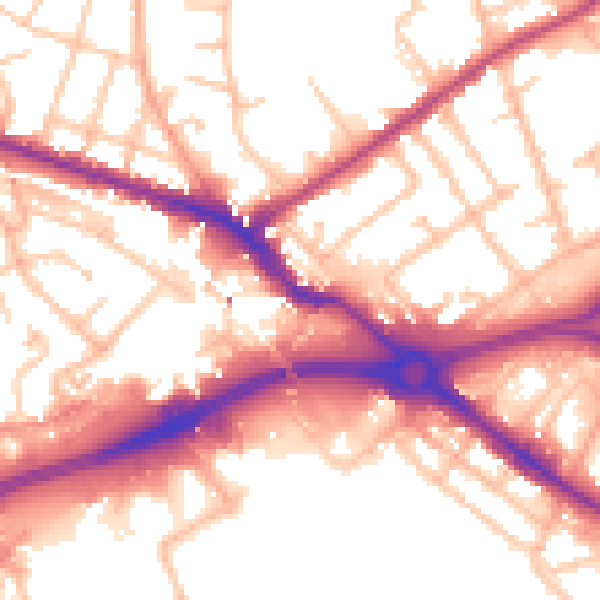 Daytime road noise heatmap for WV14 0AG