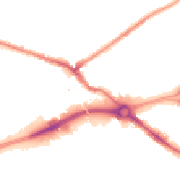 Night-time road noise heatmap for WV14 0AG