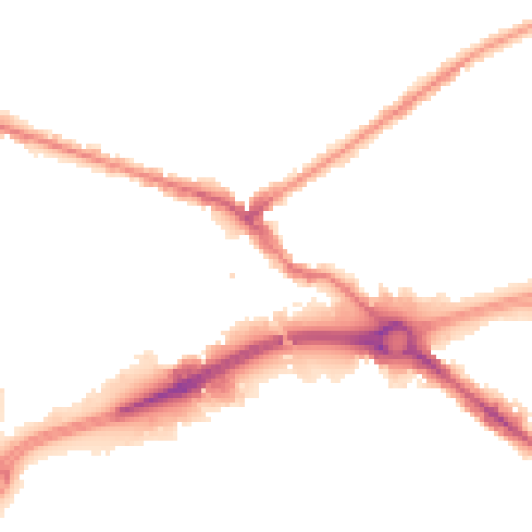 Night-time road noise heatmap for WV14 0AH
