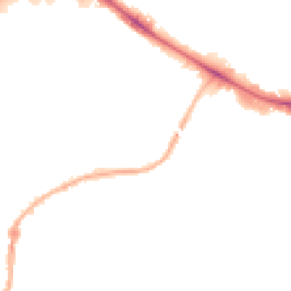 Night-time road noise heatmap for WV14 0AN