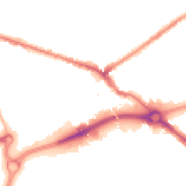 Night-time road noise heatmap for WV14 0AT