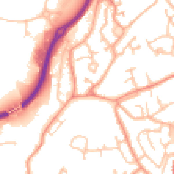Daytime road noise heatmap for WV14 0BE