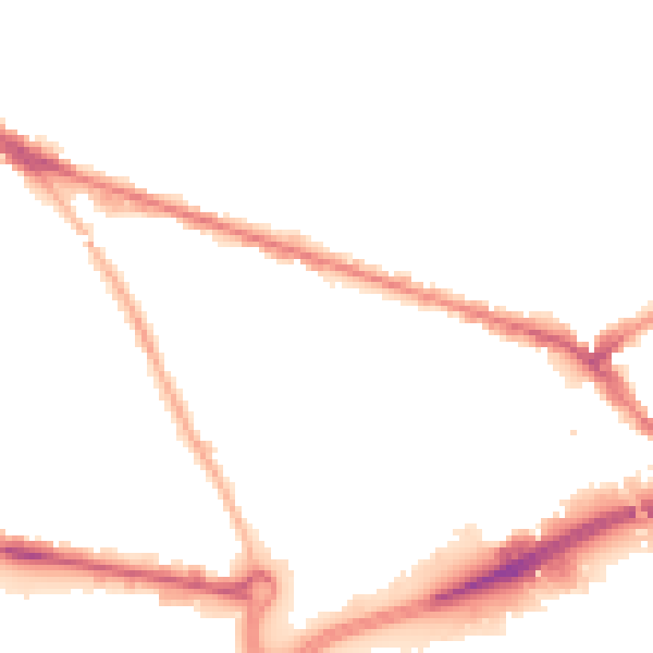 Night-time road noise heatmap for WV14 0BZ