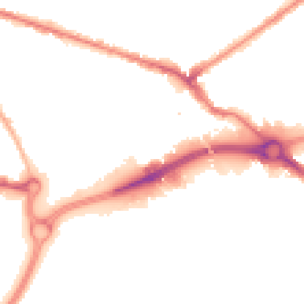 Night-time road noise heatmap for WV14 0DR