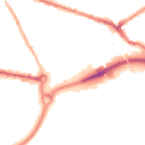 Night-time road noise heatmap for WV14 0EP
