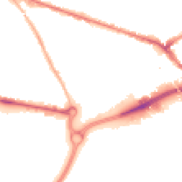 Night-time road noise heatmap for WV14 0HD