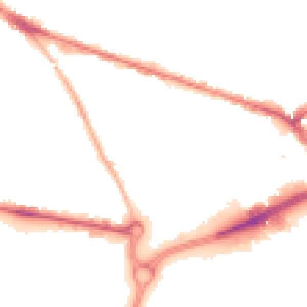 Night-time road noise heatmap for WV14 0HF