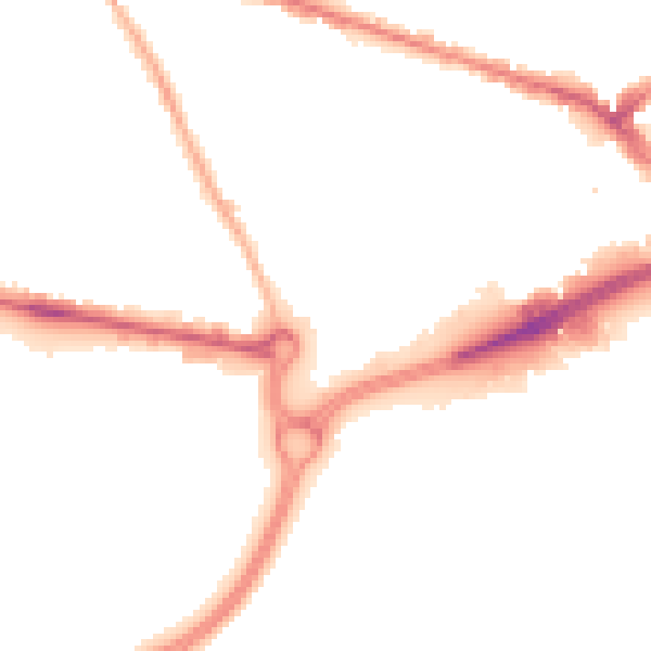 Night-time road noise heatmap for WV14 0HH