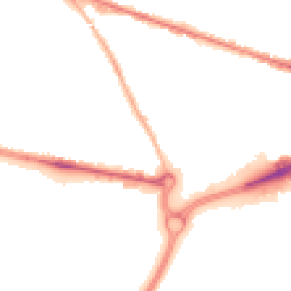 Night-time road noise heatmap for WV14 0HJ