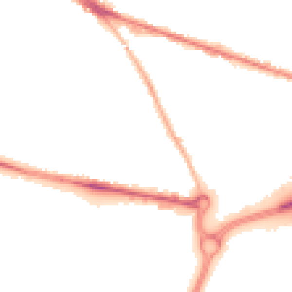 Night-time road noise heatmap for WV14 0HW