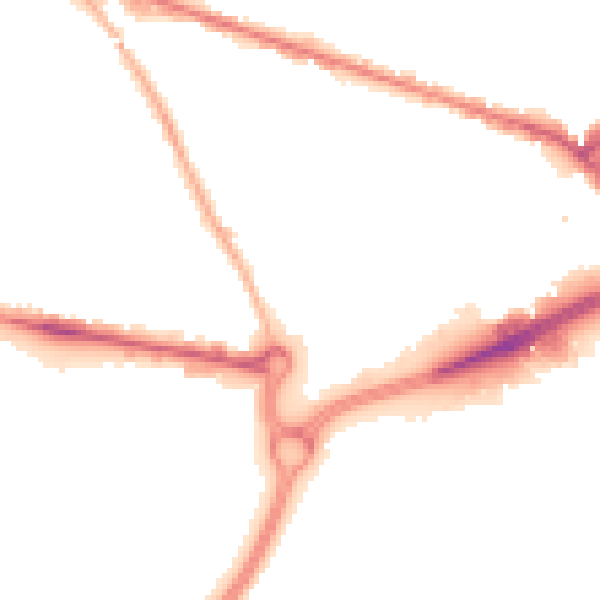 Night-time road noise heatmap for WV14 0JA
