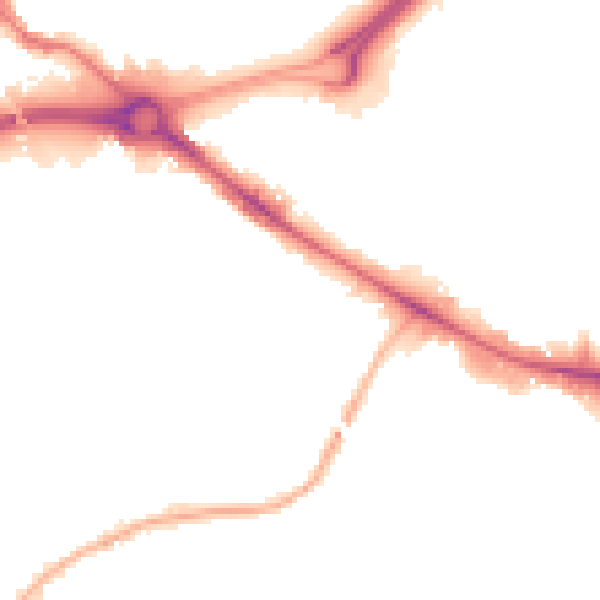 Night-time road noise heatmap for WV14 0PQ