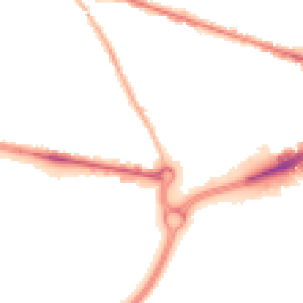Night-time road noise heatmap for WV14 0QN