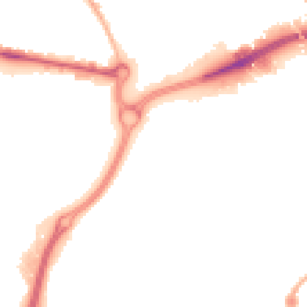 Night-time road noise heatmap for WV14 0SU