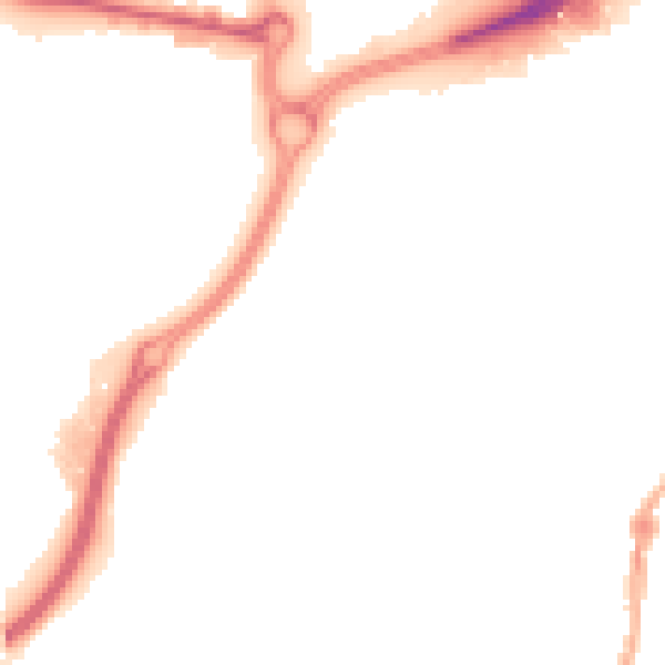 Night-time road noise heatmap for WV14 0SY