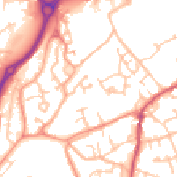 Daytime road noise heatmap for WV14 0TZ