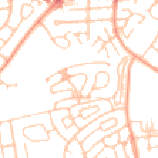 Daytime road noise heatmap for WV14 6HJ