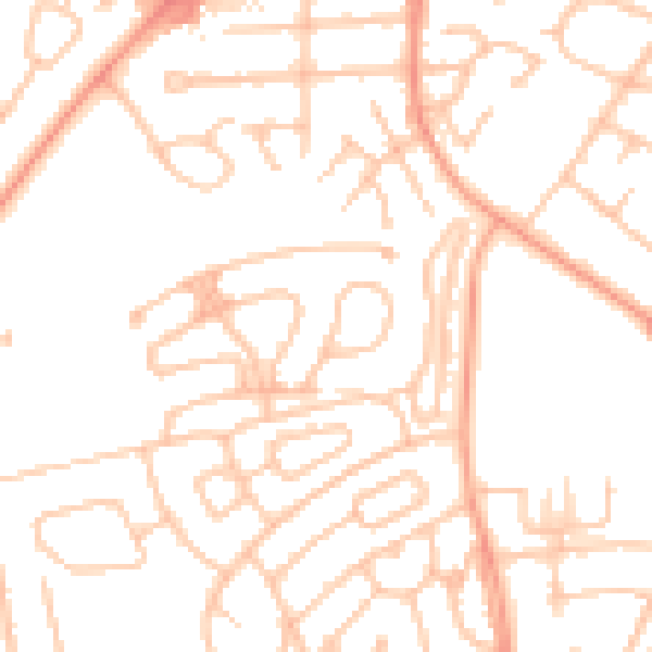 Daytime road noise heatmap for WV14 6HL