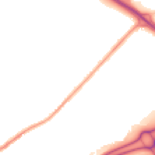 Night-time road noise heatmap for WV14 6NR