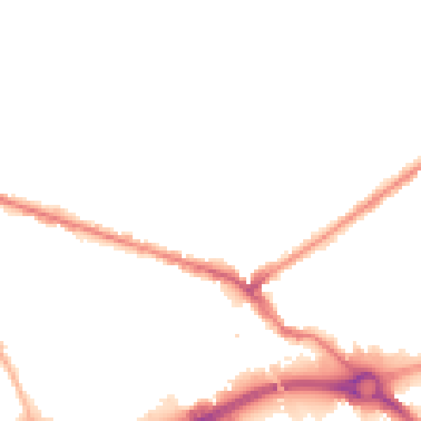 Night-time road noise heatmap for WV14 6PS