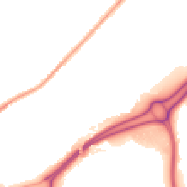 Night-time road noise heatmap for WV14 7AL