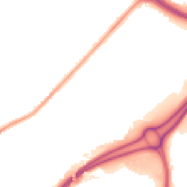 Night-time road noise heatmap for WV14 7AS