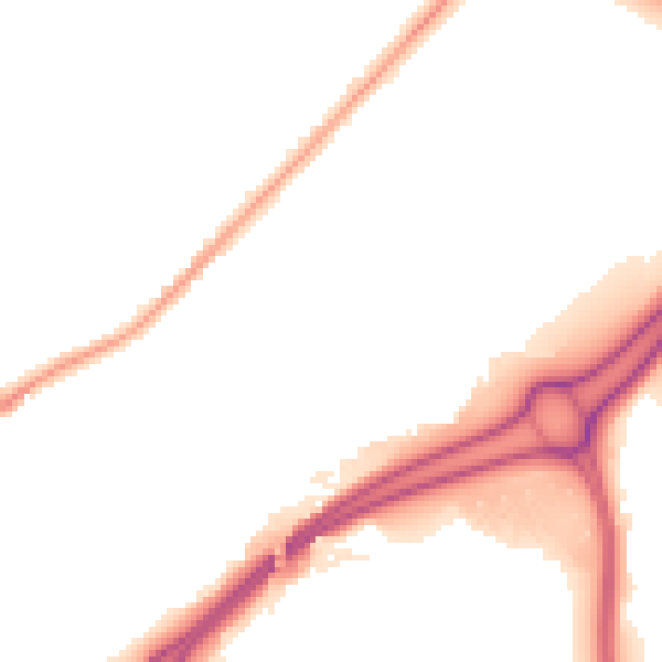 Night-time road noise heatmap for WV14 7AX
