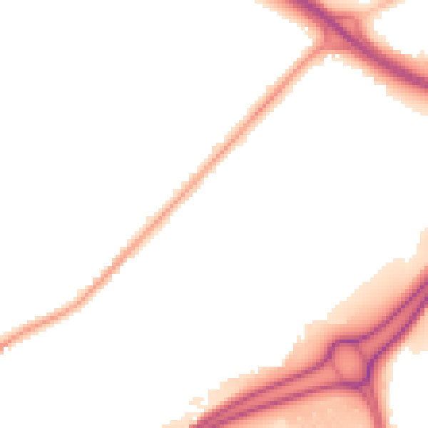 Night-time road noise heatmap for WV14 7BD