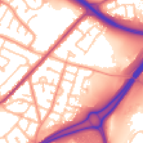 Daytime road noise heatmap for WV14 7BG