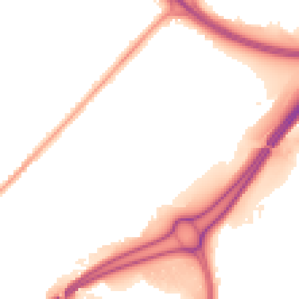 Night-time road noise heatmap for WV14 7BQ