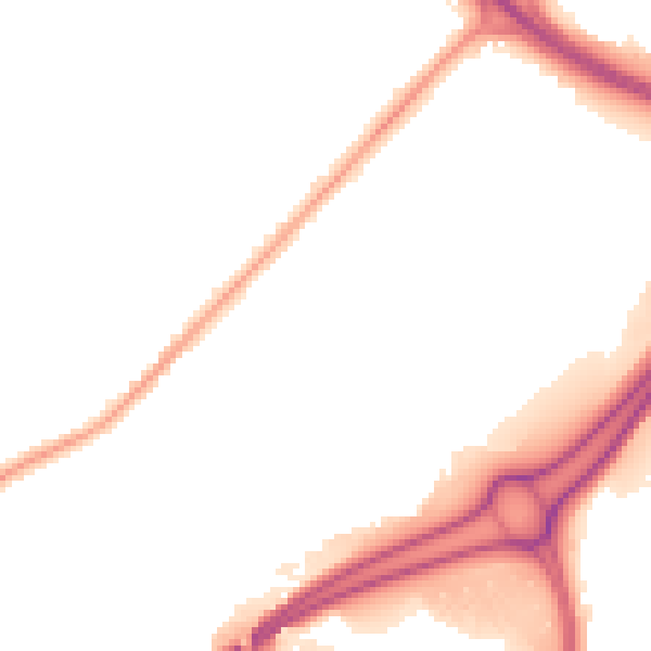 Night-time road noise heatmap for WV14 7DD