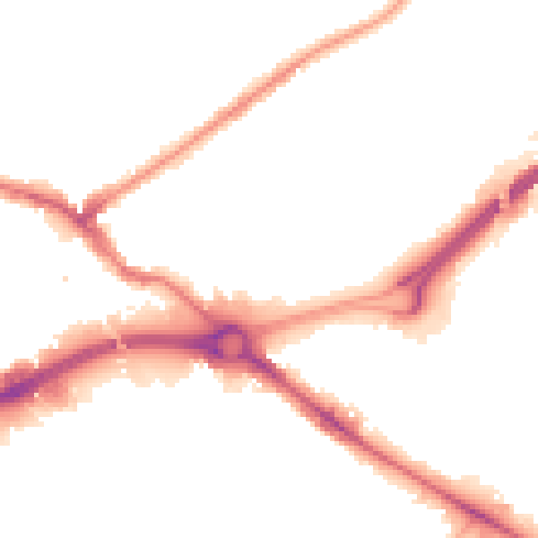 Night-time road noise heatmap for WV14 7ET