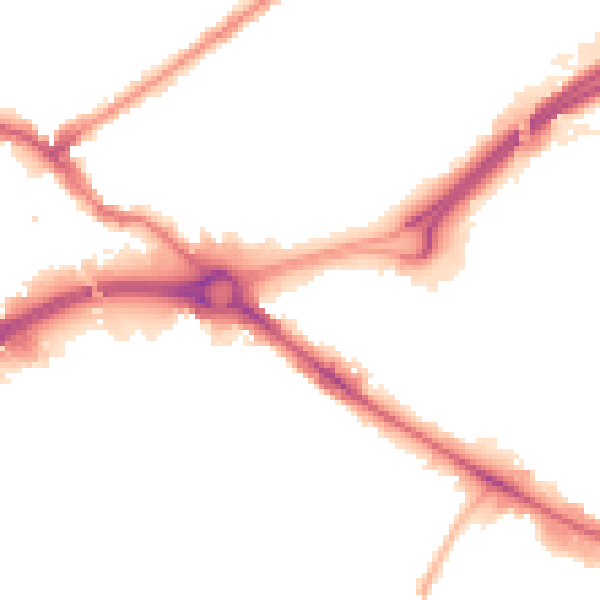 Night-time road noise heatmap for WV14 7EW