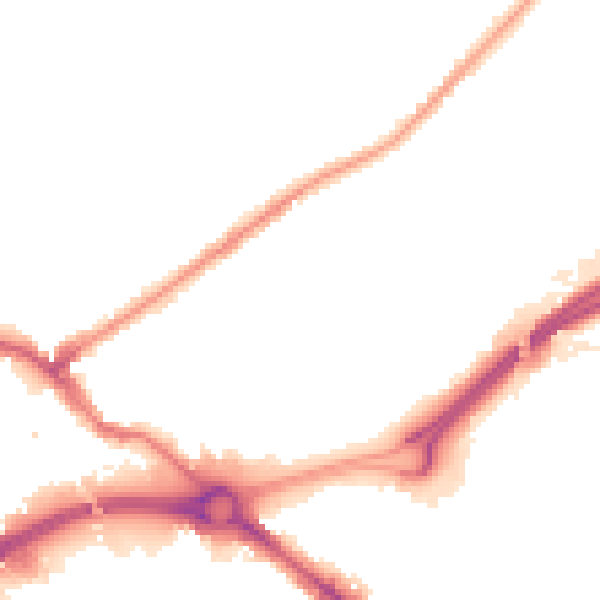 Night-time road noise heatmap for WV14 7FA