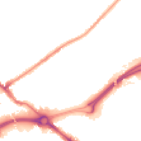 Night-time road noise heatmap for WV14 7NS